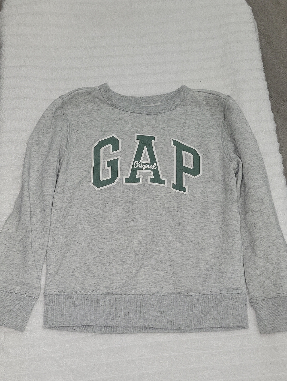 GAP Gray Sweatshirt with Green Logo